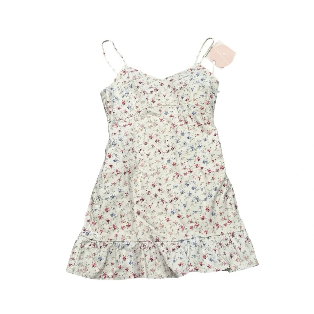 LoveShackFancy x Target Girls Sunrise Patchwork Denim Dress Cream NWT 16